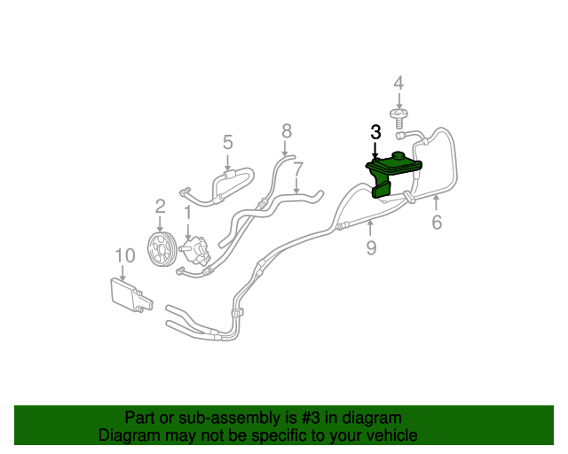 20052007 Ford Power Steering Reservoir 5C3Z3E764K Blue Springs