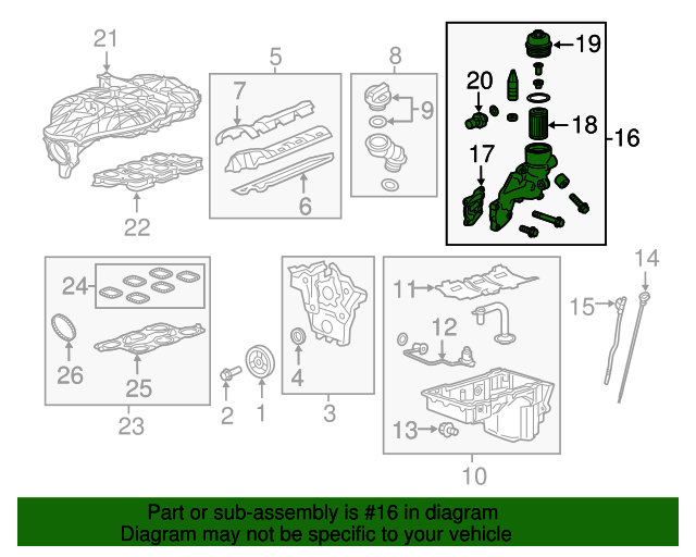 20132016 GM Oil Filter Housing 12720086 GM Parts Center