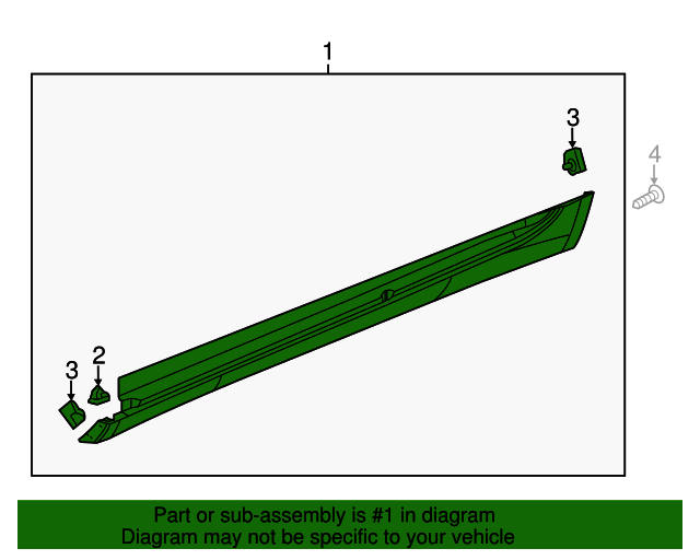 20132019 Cadillac XTS Rocker Molding 84077219