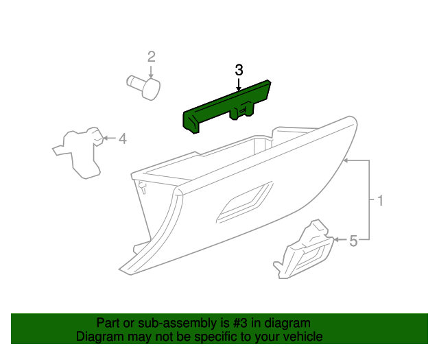 20052010 GM Glove Box Assembly Damper 10360697