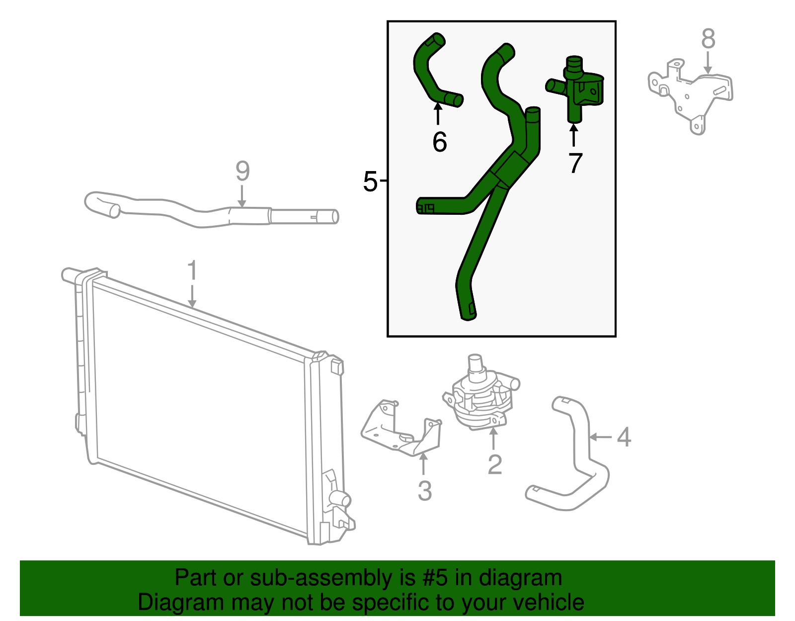 Turbocharger Coolant Feed Hose - GM (84049517)