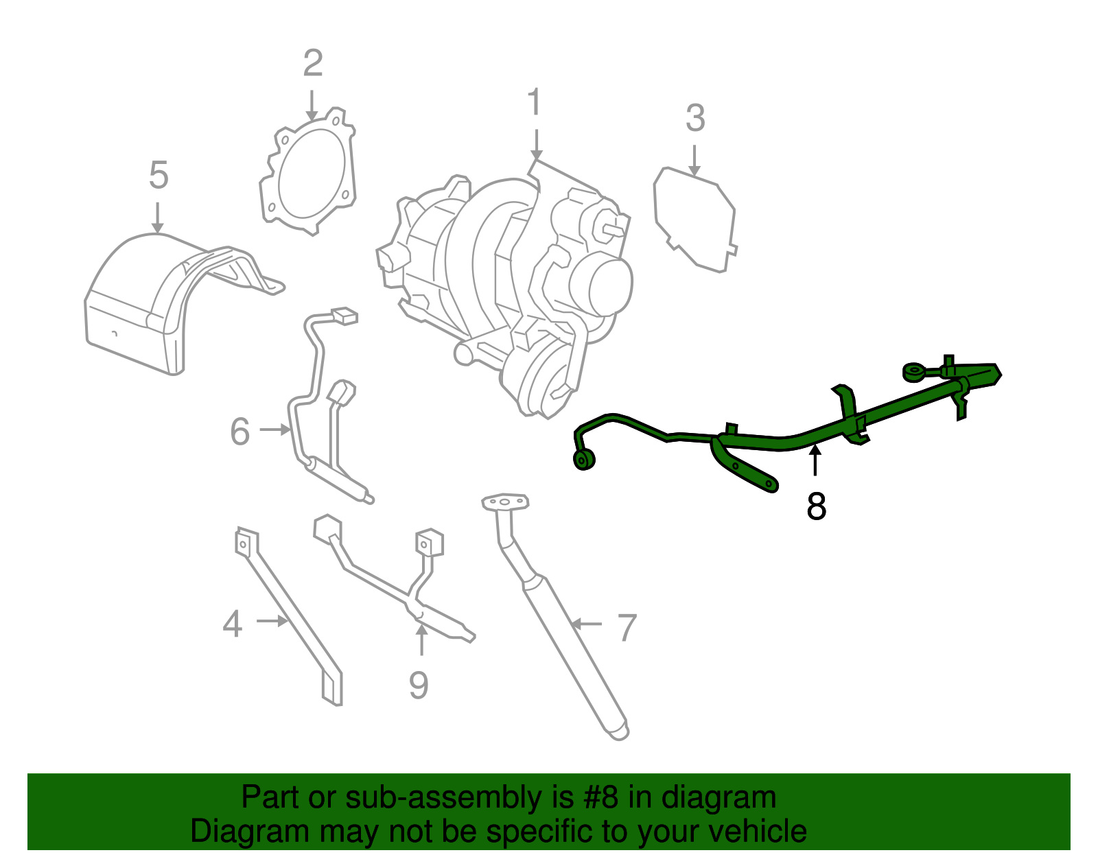 Turbocharger Oil Return Hose - GM (12589434)