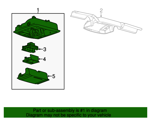 Genuine OEM Ford Part Overhead Console BL1Z78519A70BB Genuine OEM