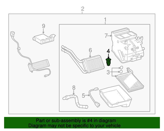 20142015 Toyota Yaris Expansion Valve 885150D310 Toyota Parts Center