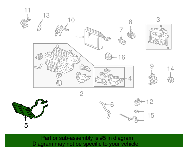 20042008 Acura TL Core, Heater 79110SDNA01 Acura Parts Now