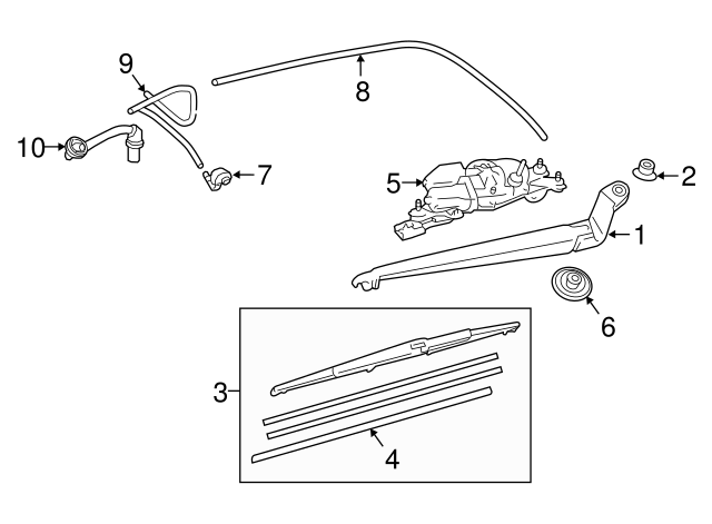 Lexus 85214-50100 Windshield Wiper Blade Refill