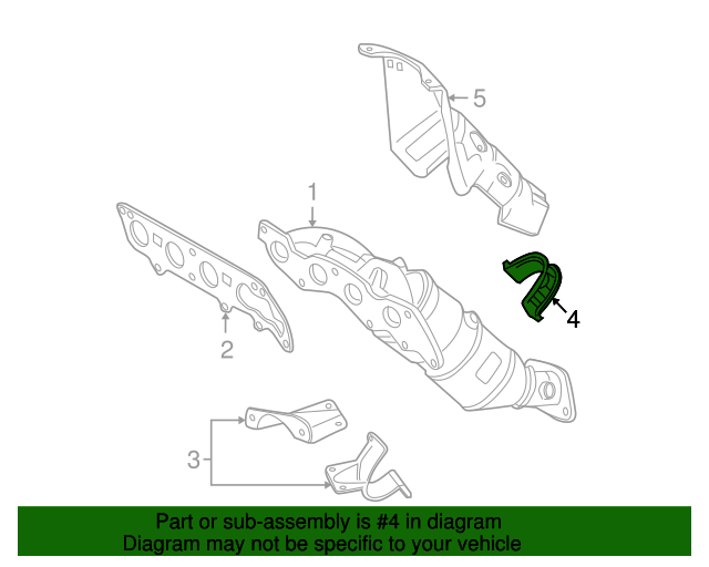 20032011 Ford Focus Exhaust Bracket 5S4Z5K291AA