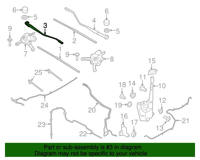 20152023 Ford Edge OEM Wiper Arm FT4Z17526B Ford Parts Center