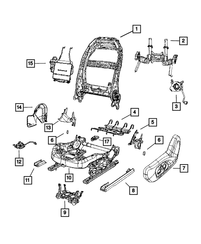 20152017 Chrysler 200 Power Seat Adjuster 68084767AF Mopar Estores