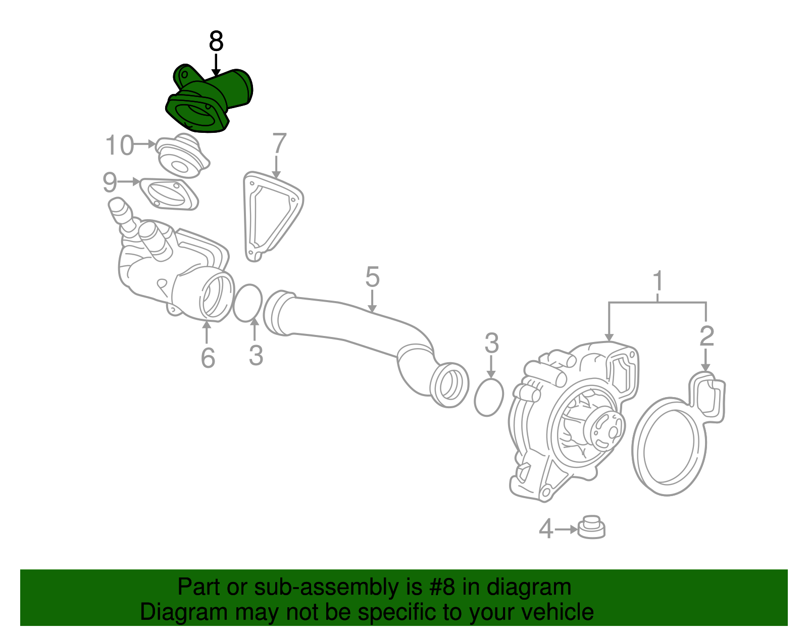 Engine Coolant Water Inlet - GM (90537605)