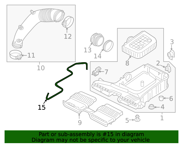 20172022 Audi Q7 Vacuum Hose 4M0133778 OEM Parts Online