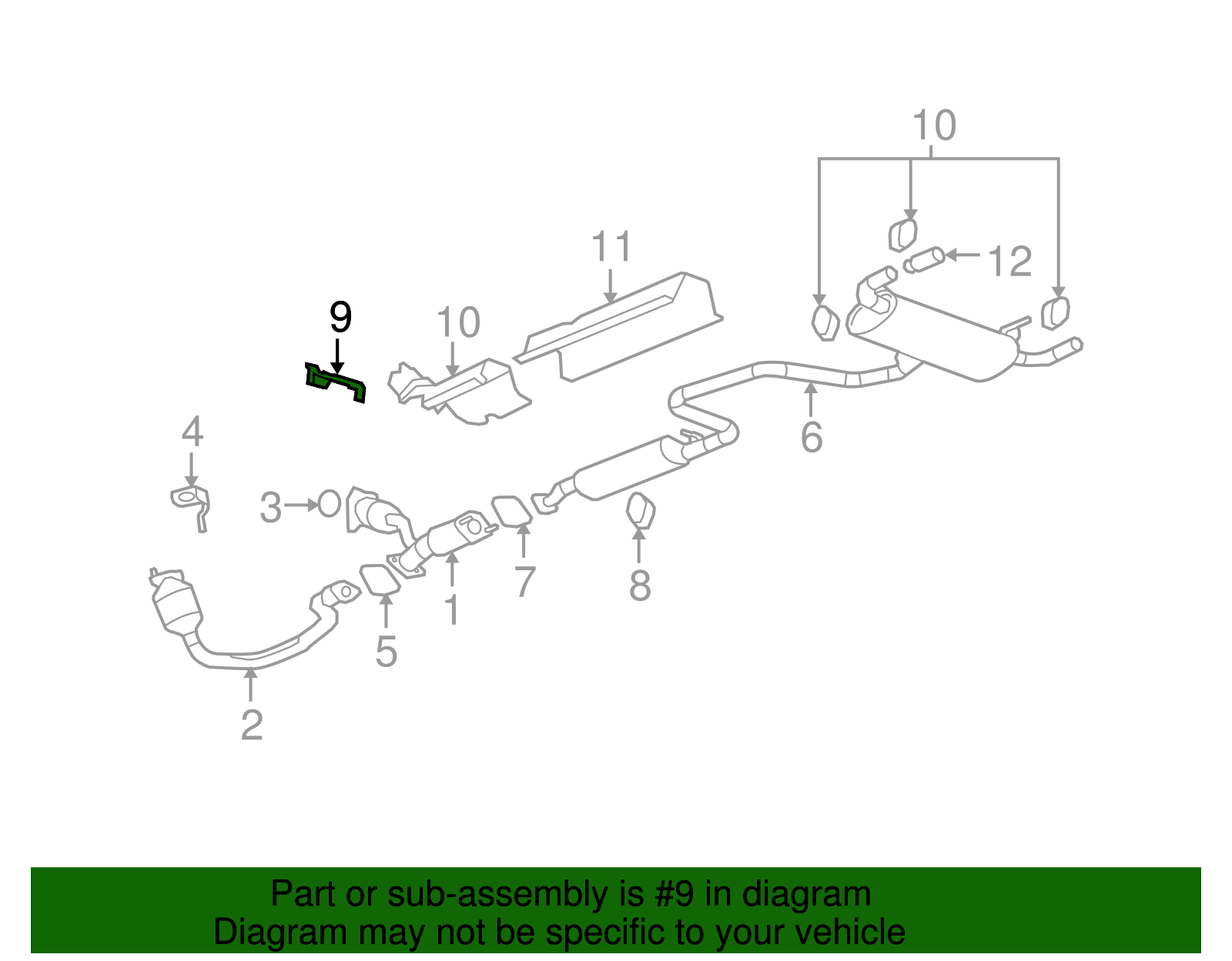 Passenger Side Exhaust Manifold Heat Shield - GM (12579527)