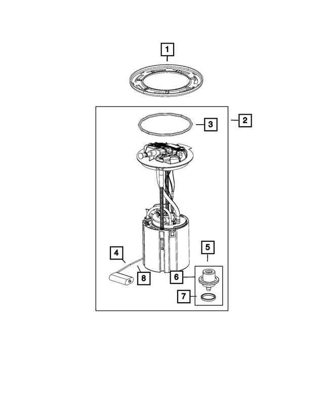 Surakey Electric Fuel Pump Module Assembly With Sending Unit 68217575AE For Dodge Ram 1500 2014 2015 2016 2017 2018 3.0L 2987CC 182Cu. In. V6 Diesel DOHC Turbocharged Replaces 68217575AE - Foto 8