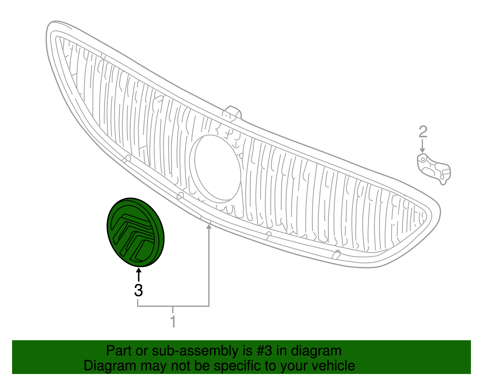Grille Emblem - Ford (YF4Z-8213-AB)