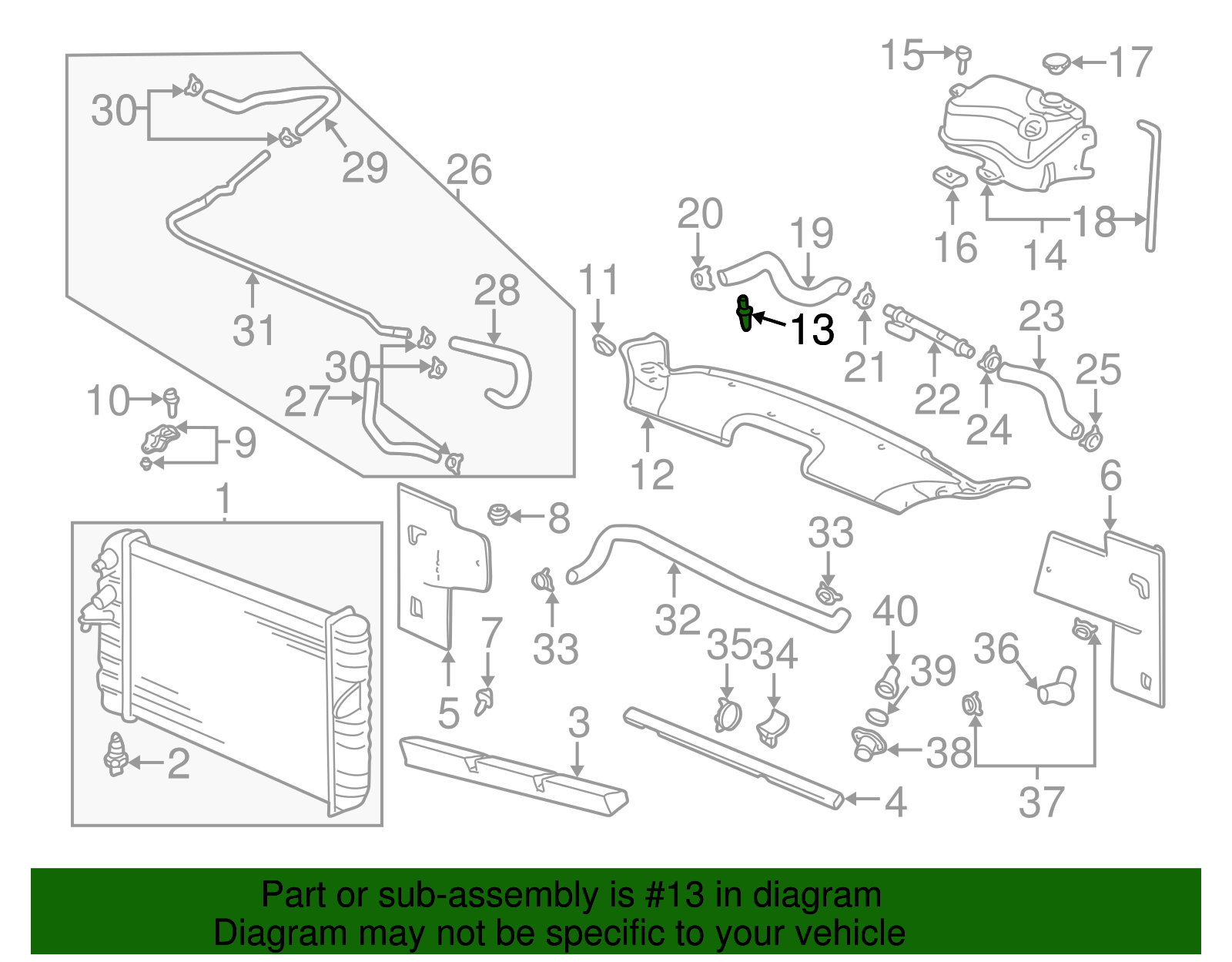Radiator Support Sight Shield Retainer - GM (25695687)