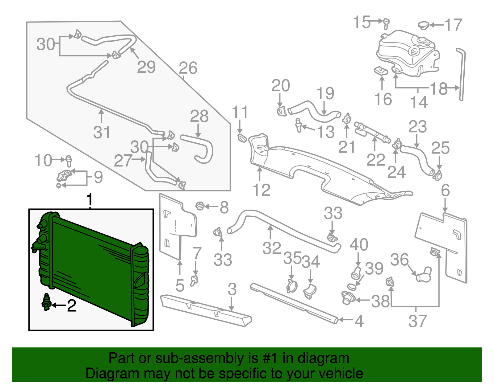 Radiator - GM (89018715)