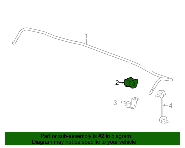 52306T3MA01 Bush, Rear Stabilizer Holder 20132017 Honda Accord