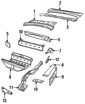 BHC1511 - Body: Panel Above Lid for Jaguar: XJS Image