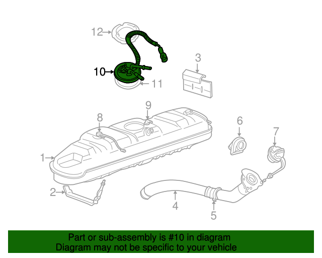 20062008 Ford E350 Super Duty Fuel Tank Sending Unit 6C2Z9275AA