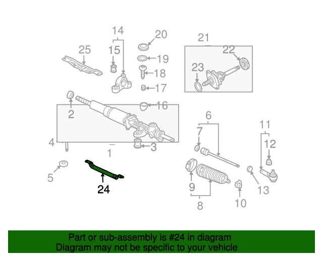 53439S2AS01 Stiffener, Front Steering Rack 20082009 Honda S2000 Genuine Honda Parts