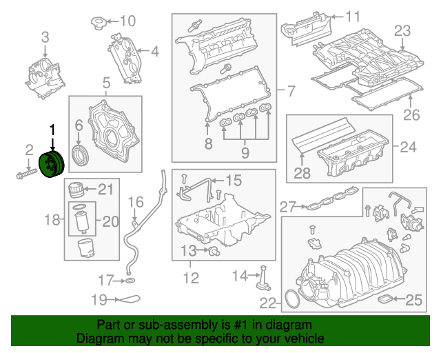 2010-2023 Land Rover Crankshaft Pulley LR124257 | JaguarParts.com