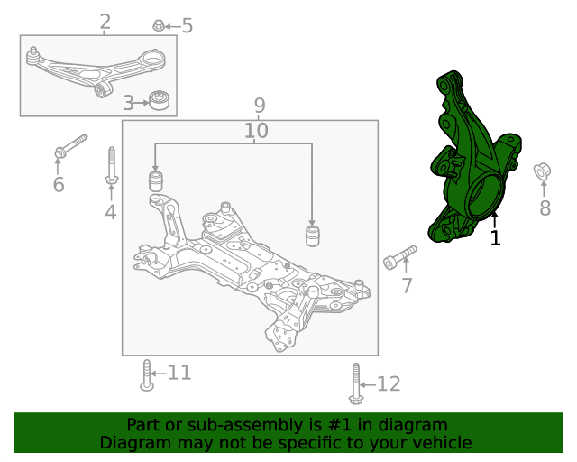20202023 Ford Escape OEM Steering Knuckle LX6Z3K185M Ford Parts Center