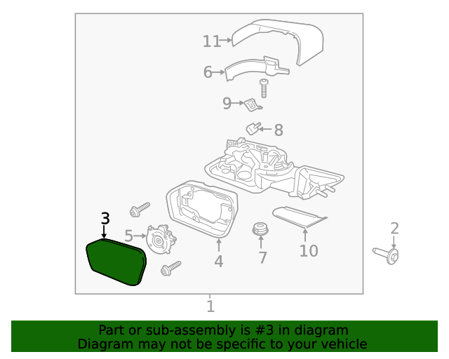 Genuine Ford Explorer Driver Side Mirror (2011-2019) – Heated, Dual Power, Fold-Away – OEM Replacement BB5Z-17K707-Y