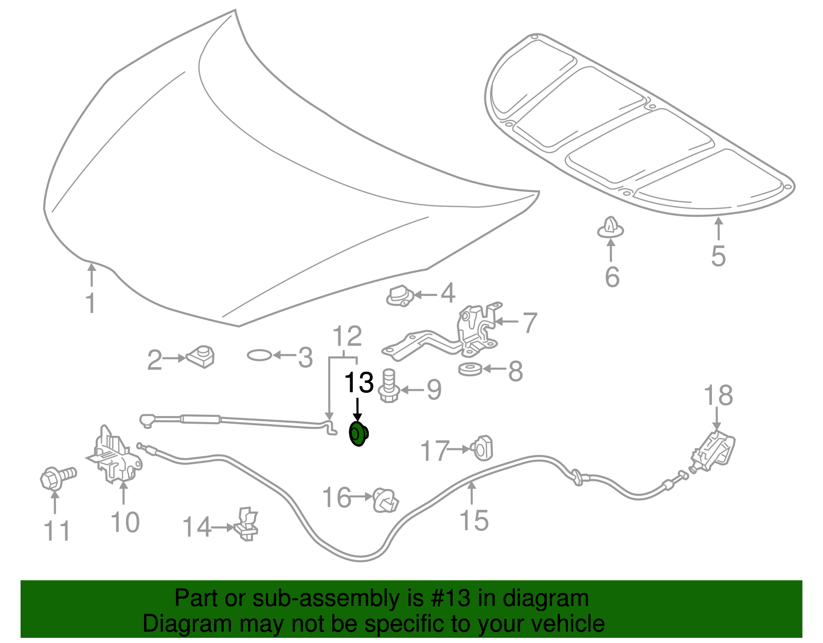 Support Rod Clip - Scion (53454-52020)