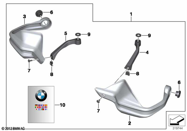 77322465267 - Hand Protectors Black 2012-2023 BMW-Motorrad | BMW 