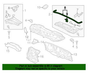 74143-S9V-A00 - Seal To Hood 2003-2014 Honda | Honda Parts Online