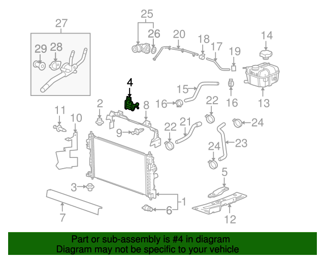 GM OEM-Radiator Upper Bracket 13256220