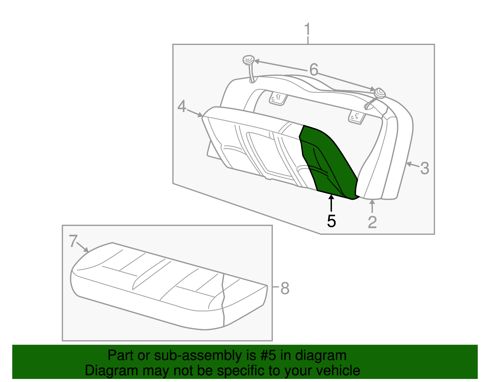 Seat Back Pad - Ford (YF4Z-5466800-CA)
