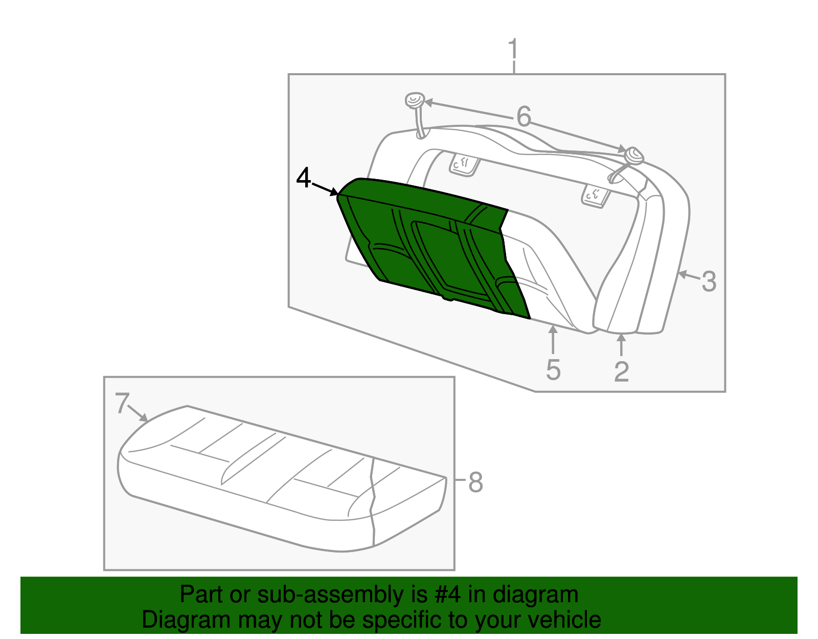 Seat Back Cover - Ford (YF4Z-5466600-CAC)