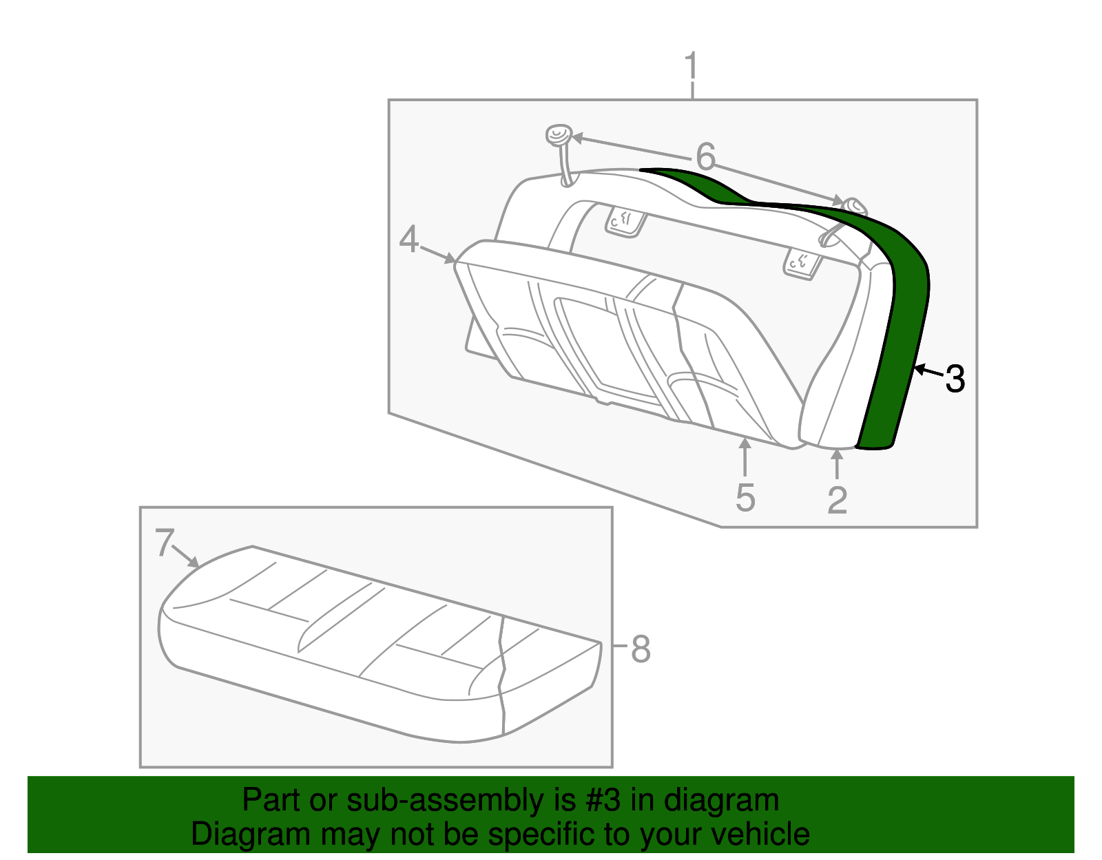 Seat Back Frame - Ford (YF1Z-54613A38-BA)
