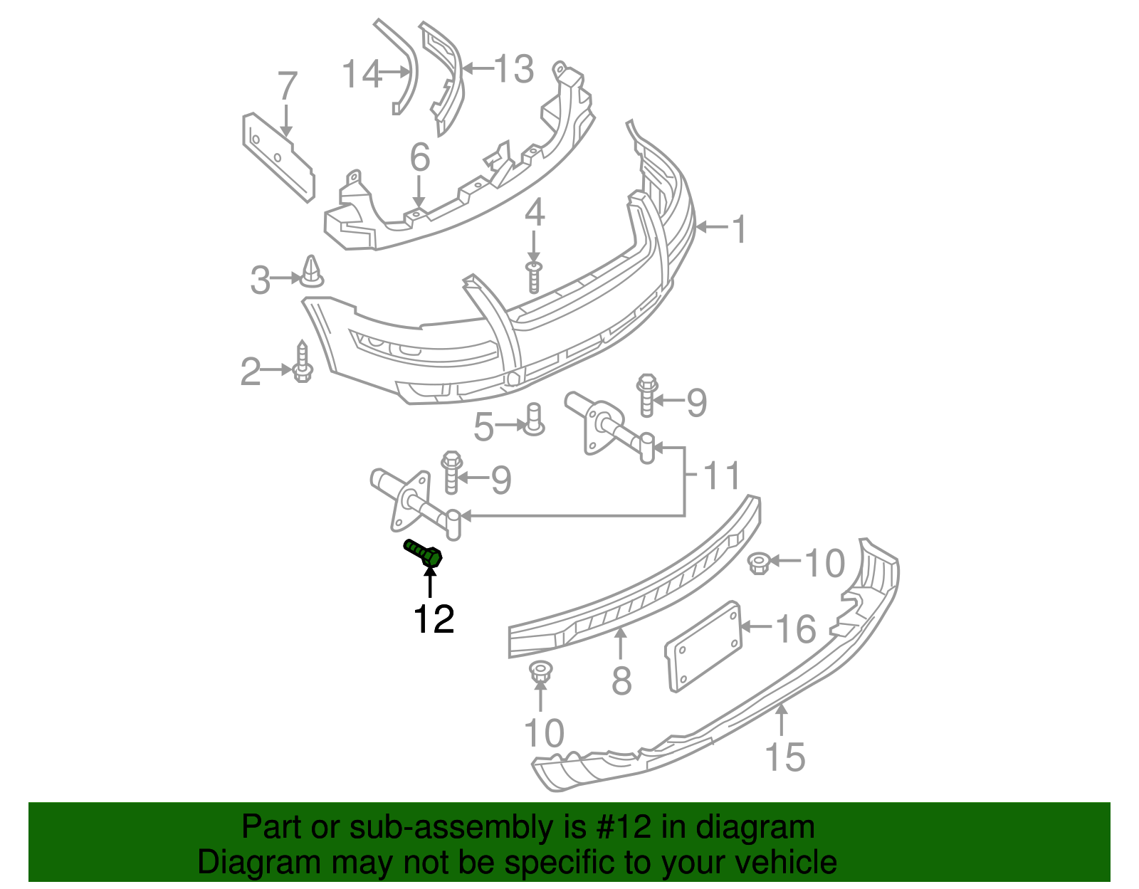 Energy Absorber Bolt - Volkswagen (N-909-676-02)