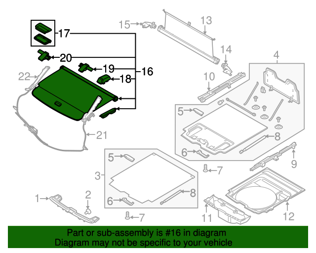 2021 Volvo Luggage Compartment Cover 32310685