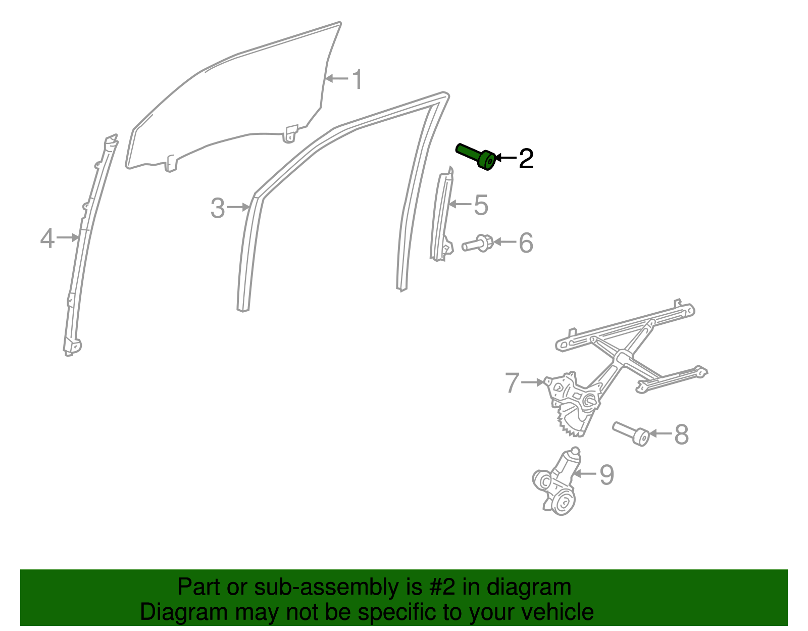 Window Regulator Mount Bolt - Scion (90119-A0125)