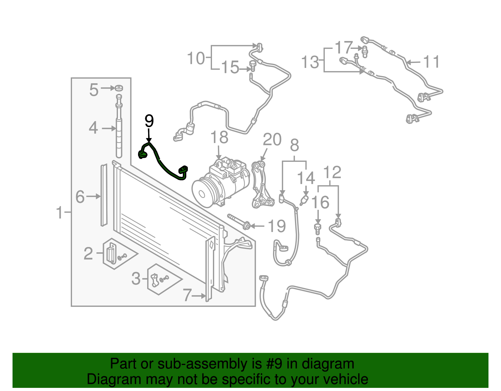 Suction Hose - Volkswagen (7L6-820-744-AN)