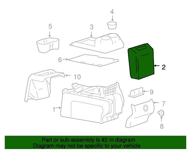 Ford 5L3Z1506024BAB Storage Box Door 20042008 Ford F150 OEM
