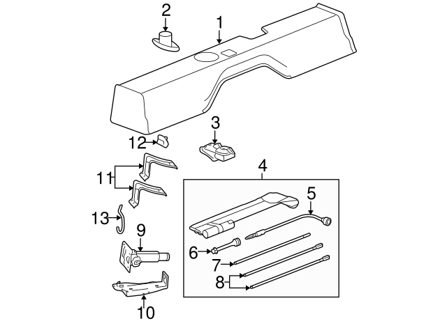 2005-2021 GM Vehicle Lifting Jack Bolt 15783357 | QuirkParts