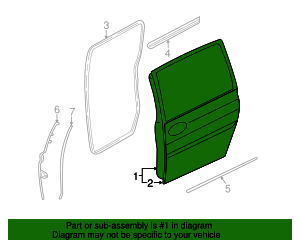 2007-2008 Hyundai Entourage Door Shell 77003-4D010 | Hyundai Wholesale ...