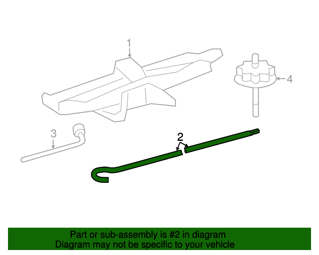 091150R010 Floor Jack Handle 20132023 Toyota OEM Genuine Toyota