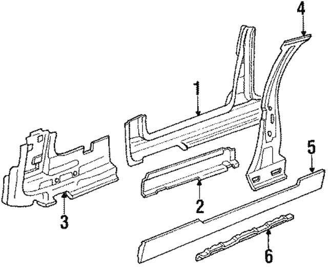 19911994 Chevrolet Cavalier Ground Effects Reinforcement 22546422