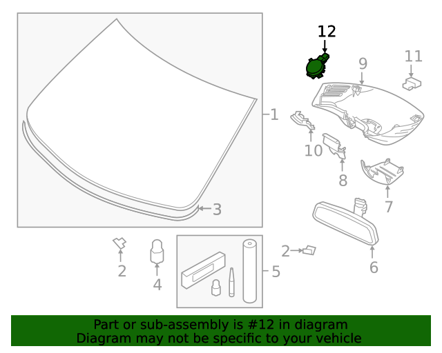 20192023 Volvo Rain Sensor 32286755