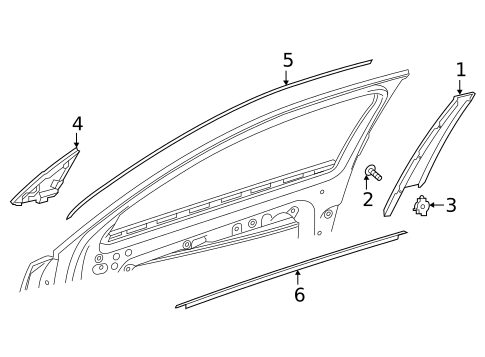 Exterior Trim - Front Door for 2022 Mercedes-Benz GLA 35 AMG  