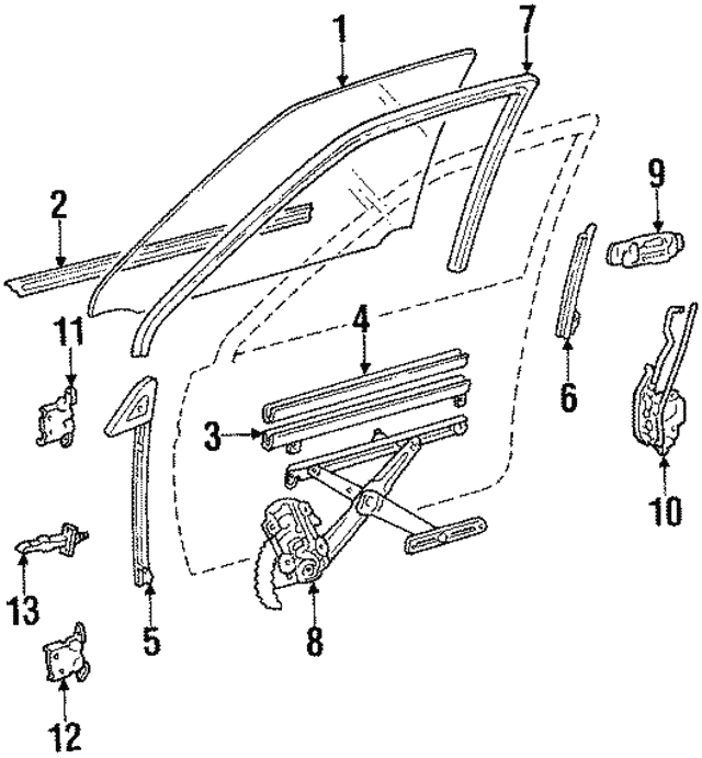 Toyota 69971-12070 Door Glass Channel Filler