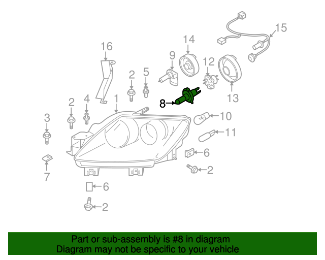 19952020 Mazda Headlight Bulb 0000119005