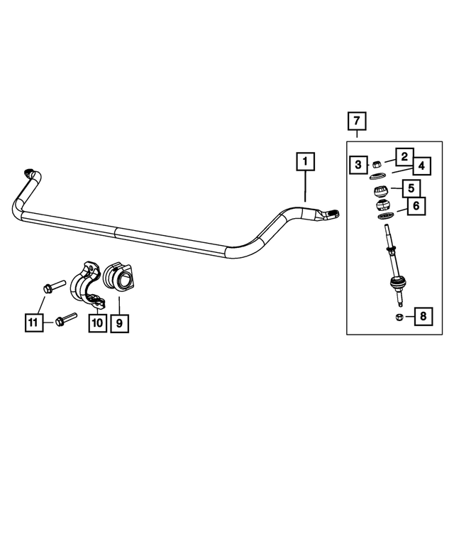 20102013 Mopar Stabilizer Bar Link Kit 68020464AC Mopar eStore