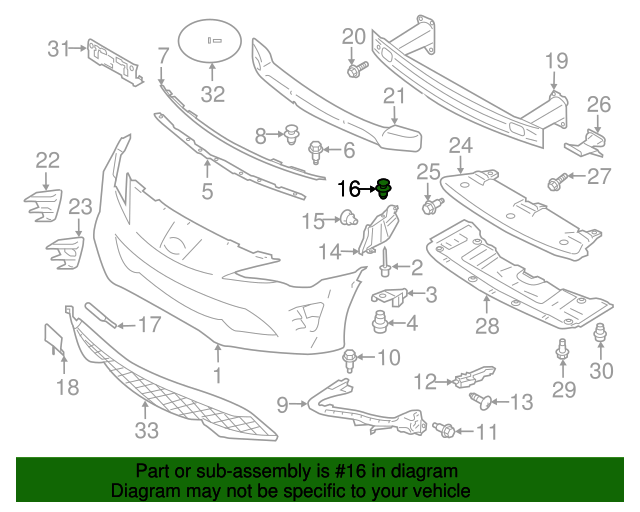 20132020 Toyota Upper Center Pillar Trim Clip SU00302984 Servco