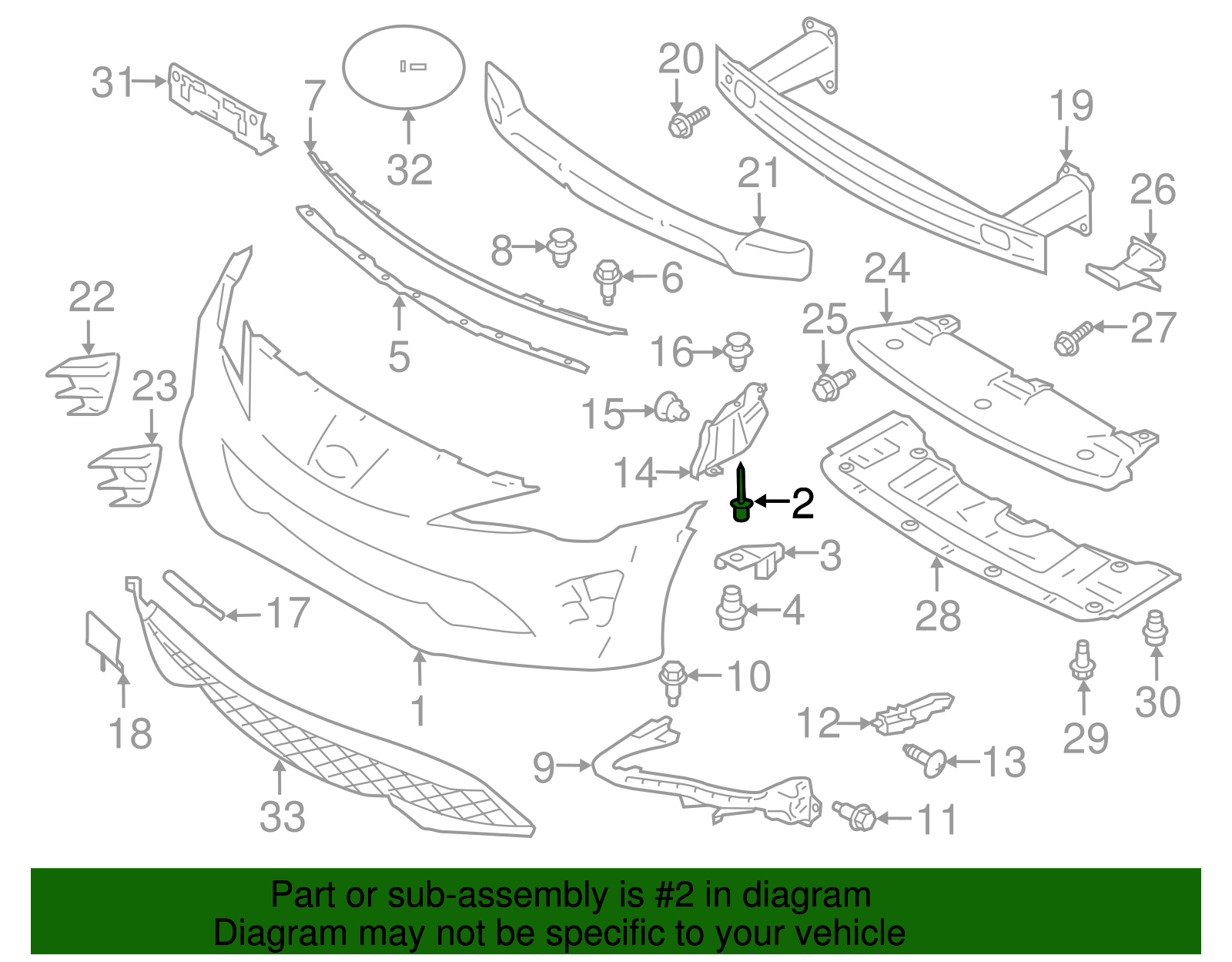 Bumper Cover Rivet - Scion (SU003-02940)